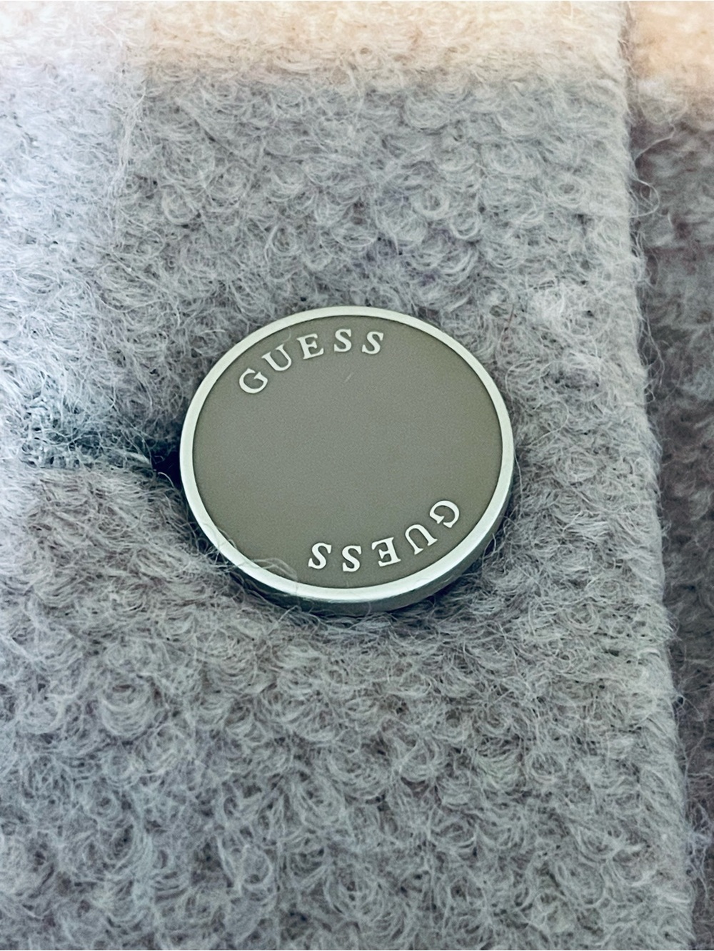 GUESS Pink Shawl-Collar Wool-Blend Pea Coat - Picture 5 of 9